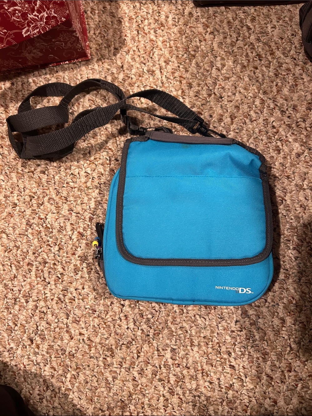 Nintendo Blue Carrying Crossbody Bag with Black Trim